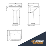 Traditional Pedestal Basin