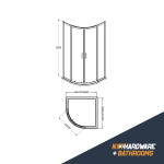 Omega Quadrant Shower Enclosure (800mm - 900mm Available)