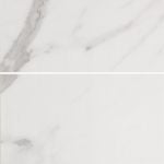 Shropshire White Marble Tile Effect Bathroom Wall Cladding - 8mm - 500mm x 2700mm