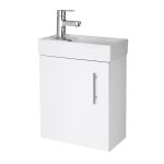 Tradeline White Gloss Cloakroom Vanity Unit Including Basin