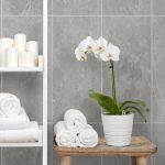 Graphite Marble Tile Effect PVC Bathroom Cladding - 250mm x 2650mm