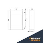 Value Square White Gloss WC Unit