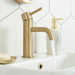 Ottone Brushed Brass Mono Basin Mixer Tap