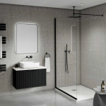 Lancashire Light Grey Tile Effect Bathroom Wall Cladding - 8mm - 500mm x 2700mm