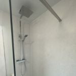 White Stone Shower Panel - 10mm x 900mm x 2400mm