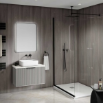 Carbon Grey Woodgrain PVC Bathroom Cladding - 8mm - 300mm x 2700mm