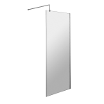 Value Wet Room Screen & Support Bar (300mm - 1400mm Available)