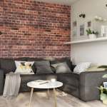 Red Brick PVC Bathroom Cladding - 8mm - 250mm x 2650mm