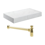 Natural Wall Hung Basin Shelf