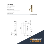Ottone Brushed Brass Mono Basin Mixer Tap