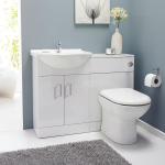 Value White Gloss Combination Vanity Basin & Toilet Pack