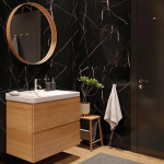 Vilo SPC Black Calacatta Marble Bathroom Cladding - 2.34sqm - 300mm x 600mm