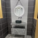 Wiltshire Grey Marble Tile Effect Bathroom Wall Cladding - 8mm - 500mm x 2700mm