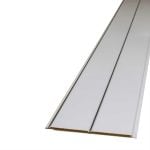 White Gloss 2 Chrome Strip Ceiling Cladding