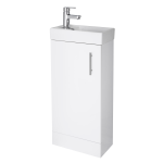 Tradeline White Gloss Cloakroom Vanity Unit Including Basin