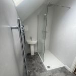 White Stone Shower Panel - 10mm x 900mm x 2400mm