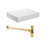 Natural Wall Hung Basin Shelf