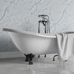 Perth Marble Tile Effect Bathroom Wall Cladding - 8mm - 500mm x 2700mm