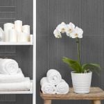 Anthracite Tile Effect PVC Bathroom Cladding - 250mm x 2650mm