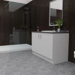 Biella Dark Grey Bathroom Cladding Gloss - 500mm x 2700mm