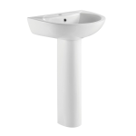 Value Close Coupled Toilet & 540mm Full Pedestal Basin Bundle