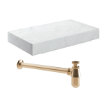 Natural Wall Hung Basin Shelf