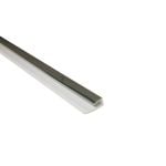 8mm 1-Part End Profile - Chrome - Plastic