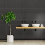 Biella Dark Grey Tile Effect Bathroom Cladding - 500mm x 2700mm