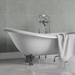 Norfolk Grey Beige Tile Effect Bathroom Wall Cladding - 8mm - 500mm x 2700mm